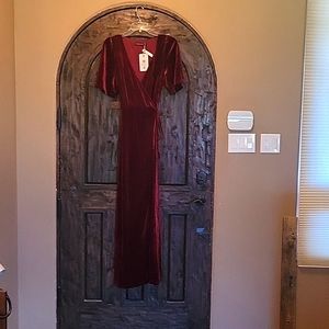 Merokeety Medium Wine Long Dress